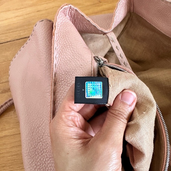 Fendi Purse Selleria Linda Bag w/ Sterling Silver Hardware & Bag Charm AUTH - Picture 11 of 13